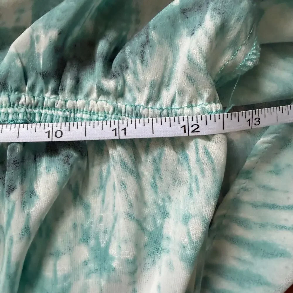 Aakaa Strapless Tie Dye Blue Maxi Dress Sz S Romantic Boho Feminine Vacay Resort